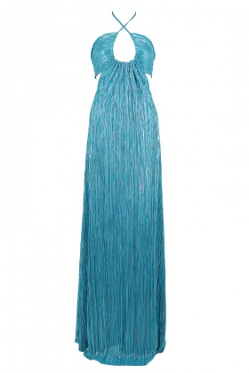 Turquuoise lurex dress - Juliet Noor - Rent Drexcode - 1