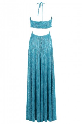Turquuoise lurex dress - Juliet Noor - Rent Drexcode - 2