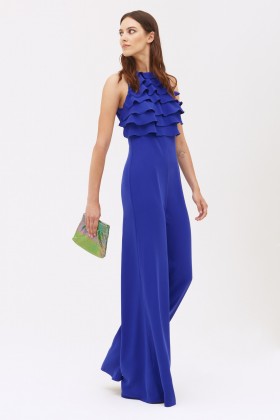 Blue jumpsuit with ruffles - Kathy Heyndels - Rent Drexcode - 1