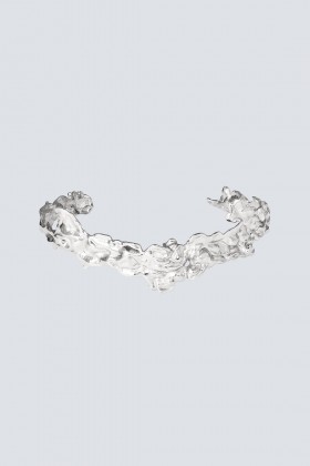 Silver lava effect bracelet - Noshi - Rent Drexcode - 2