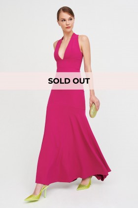 Fuchsia fitted long dress - Milly - Rent Drexcode - 1