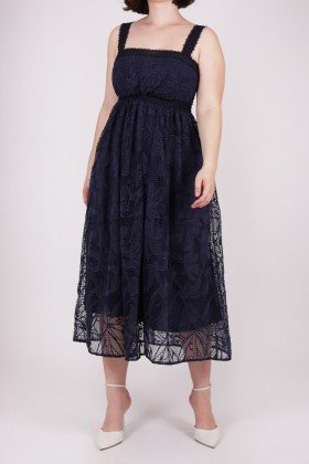 Sleeveless lace midi dress, - ML - Monique Lhuillier - Rent Drexcode - 2