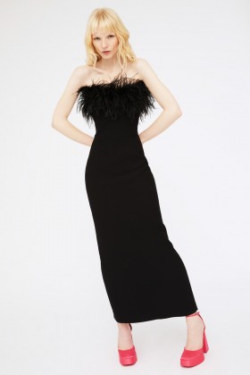 Sheath dress with feathers - The New Arrivals by Ilkyaz Ozel - Rent Drexcode - 1