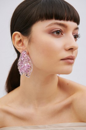 Pink resin earrings - Nani&Co - Rent Drexcode - 1
