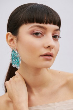 Green resin earrings - Nani&Co - Rent Drexcode - 1