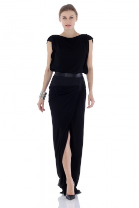 Long dress with leather inserts - Vionnet - Rent Drexcode - 1
