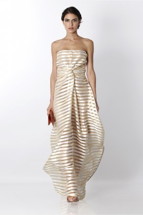 Golden stripes long dress - Vionnet - Rent Drexcode - 1