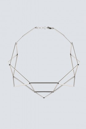 Rhodium-plated necklace in the shape of origami - Noshi - Sale Drexcode - 2