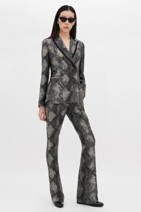 Suit and jacket with python pattern - Giuliette Brown - Sale Drexcode - 1