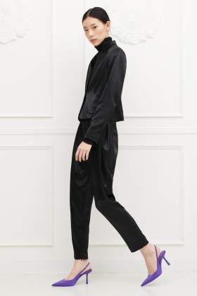 Shiny black pants - Giuliette Brown - Rent Drexcode - 2
