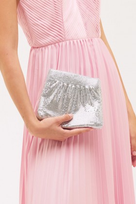Silver knit clutch - The Goal Digger - Sale Drexcode - 2