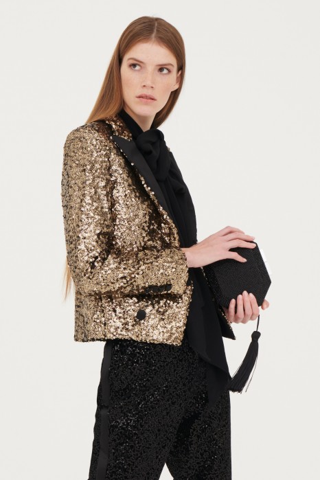 Noleggia online Blazer in paillettes oro by Redemption Drexcode