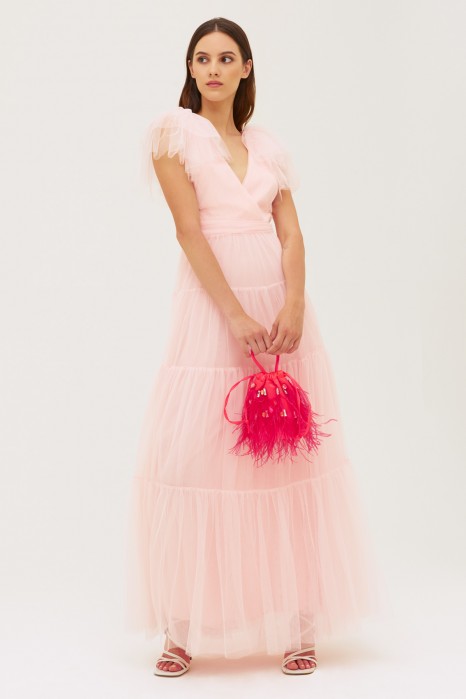Abito rosa tulle shop