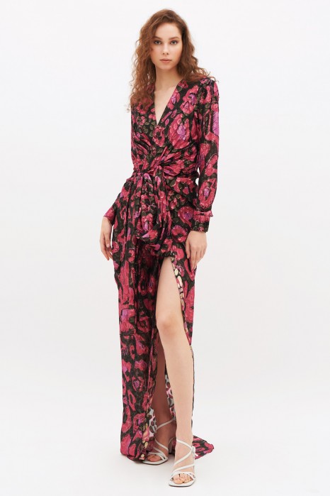 Abito lungo floreale clearance