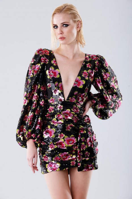 Vestito corto on sale con paillettes
