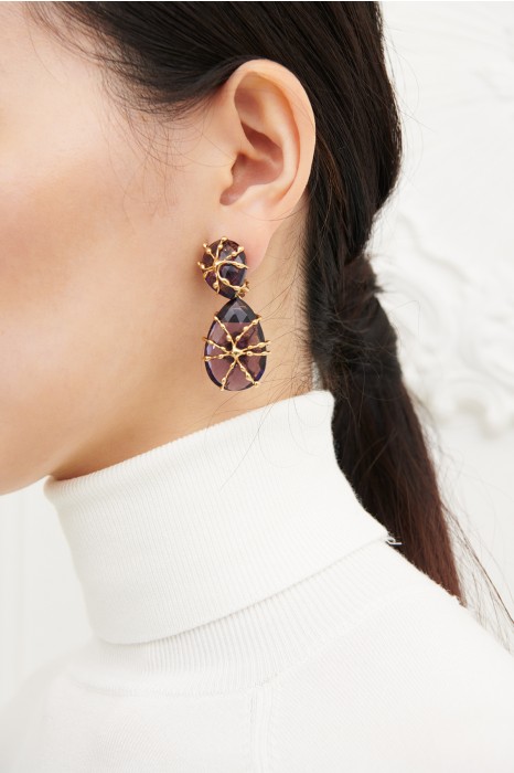 Noleggia online Purple earrings by Rosantica Drexcode