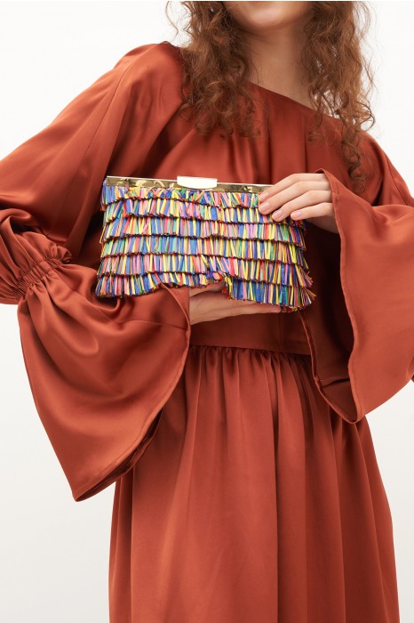Pochette frange outlet