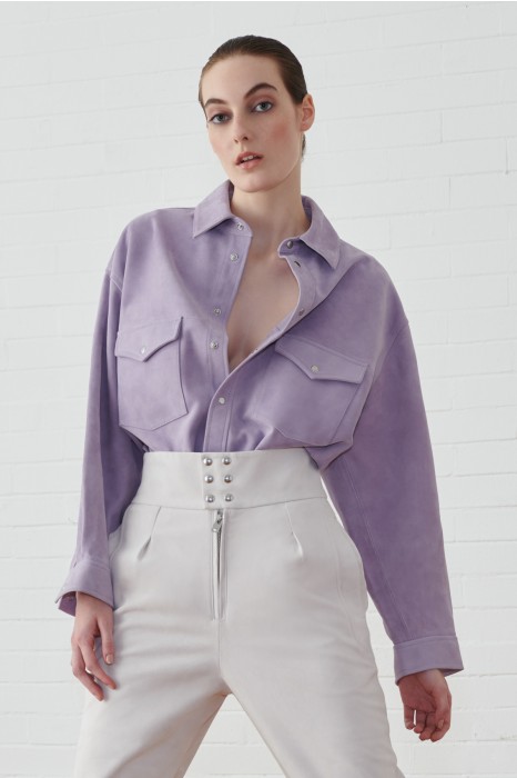 Camicia lilla outlet