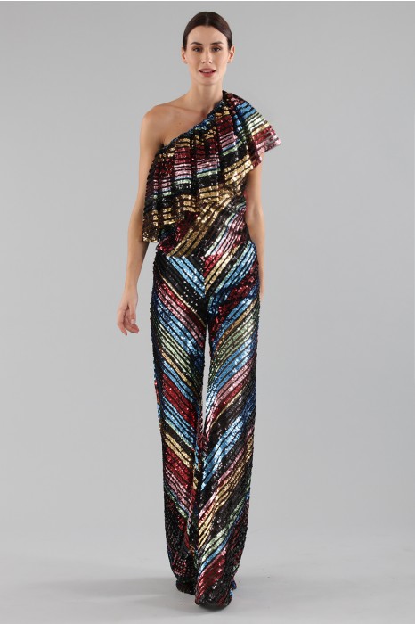 alcoolique sequin dress Alcoolique Allover Sequin Payton Dress Striped Bodycon Size 42 (US 6)