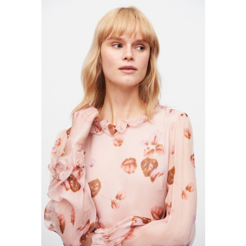 Noleggio Abbigliamento Firmato - Pink dress with floral pattern and rouches - Luisa Beccaria - Drexcode -4