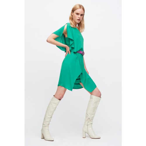 Noleggio Abbigliamento Firmato - Green dress with asymmetrical sleeves - Halston - Drexcode -6