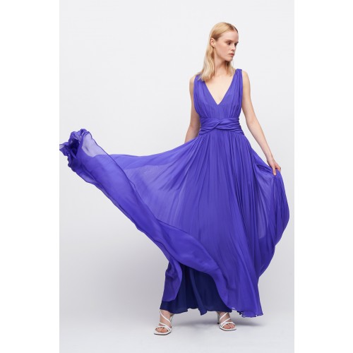 Noleggio Abbigliamento Firmato - Long blue dress with uncovered back - Amur - Drexcode -4