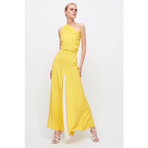 Noleggio Abbigliamento Firmato - Yellow one-shoulder dress with front train - Vionnet - Drexcode -4