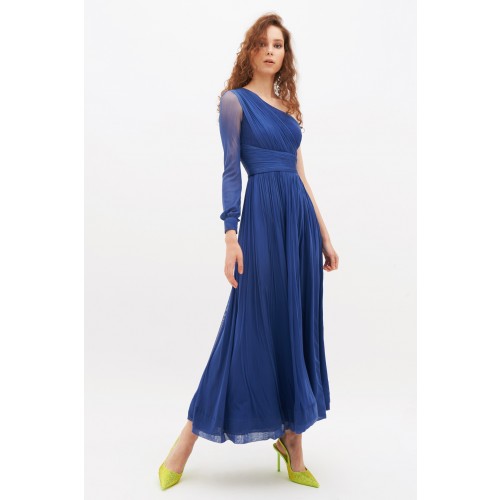 Noleggio Abbigliamento Firmato - One-shoulder blue dress with long sleeve - Cristallini - Drexcode -2