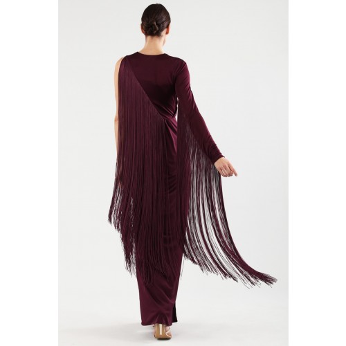 Noleggio Abbigliamento Firmato - Fringed single-shoulder dress in burungy color - Emilio Pucci - Drexcode -8