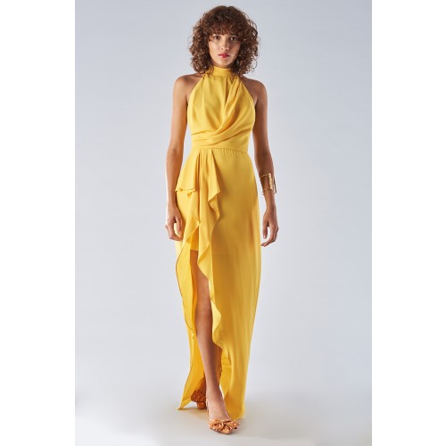 Noleggio Abbigliamento Firmato - Dress with high collar and draping - Halston - Drexcode -1