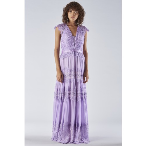 Noleggio Abbigliamento Firmato - Lavender dress with lace applications - Catherine Deane - Drexcode -1
