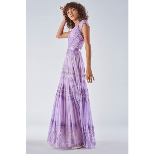 Noleggio Abbigliamento Firmato - Lavender dress with lace applications - Catherine Deane - Drexcode -3