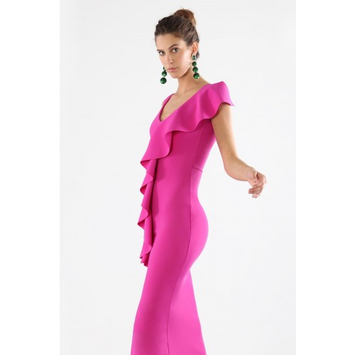 Noleggio Abbigliamento Firmato - Fuchsia dress with ruffles - Chiara Boni - Drexcode -7