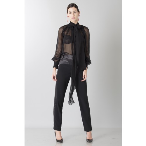 Vendita Abbigliamento Usato FIrmato - Camicia nera in seta - Blumarine - Drexcode -2