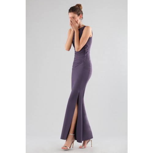 Noleggio Abbigliamento Firmato - Plum dress with drapes - Chiara Boni - Drexcode -3