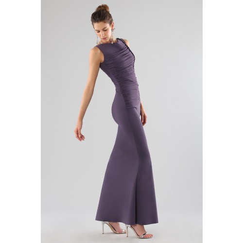 Noleggio Abbigliamento Firmato - Plum dress with drapes - Chiara Boni - Drexcode -4