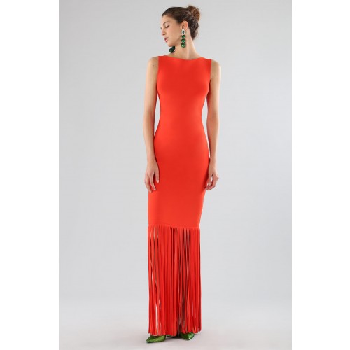 Noleggio Abbigliamento Firmato - Red fringed dress - Chiara Boni - Drexcode -13