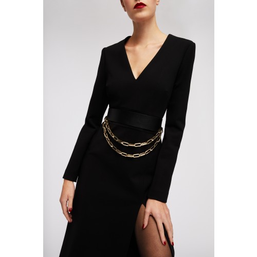 Noleggio Abbigliamento Firmato - Tubino nero con spacco - Gucci - Drexcode -3