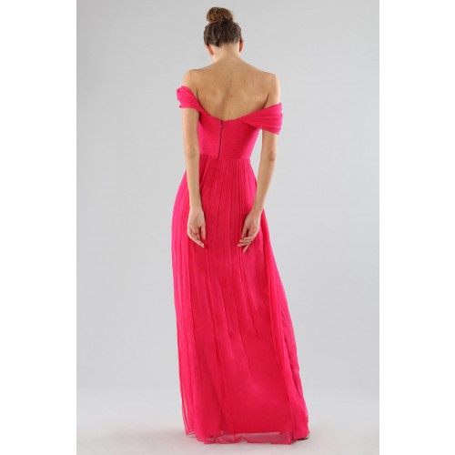 Noleggio Abbigliamento Firmato - Off-shoulder fuchsia dress with slit - Cristallini - Drexcode -3
