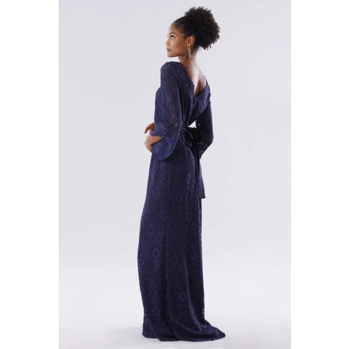 Noleggio Abbigliamento Firmato - Blue lace dress with long sleeves - Daphne - Drexcode -3