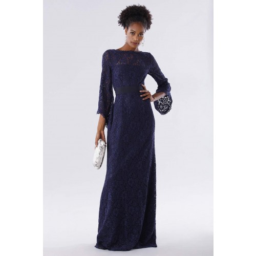 Noleggio Abbigliamento Firmato - Blue lace dress with long sleeves - Daphne - Drexcode -6