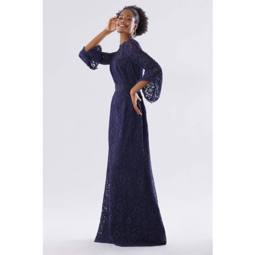 Noleggio Abbigliamento Firmato - Blue lace dress with long sleeves - Daphne - Drexcode -5