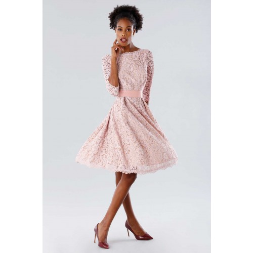 Noleggio Abbigliamento Firmato - Pink lace dress with removable belt - Daphne - Drexcode -1