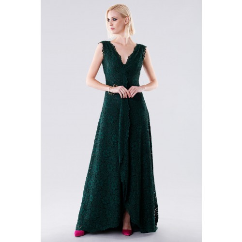 Noleggio Abbigliamento Firmato - Green lace dress with drapery - Daphne - Drexcode -2