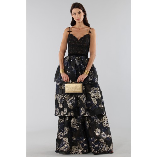 Noleggio Abbigliamento Firmato - Three-layer brocade dress with lace - Marchesa Notte - Drexcode -11