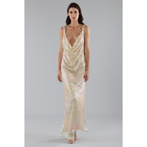 Vendita Abbigliamento Usato FIrmato - Dress in silver and gold sequins - Alcoolique - Drexcode -9