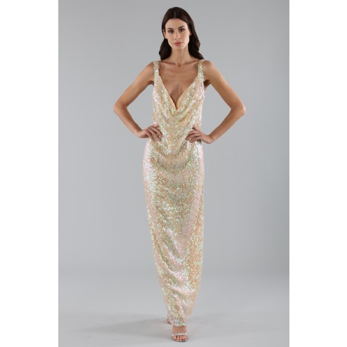 Vendita Abbigliamento Usato FIrmato - Dress in silver and gold sequins - Alcoolique - Drexcode -7