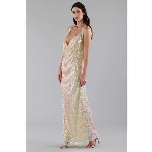 Vendita Abbigliamento Usato FIrmato - Dress in silver and gold sequins - Alcoolique - Drexcode -5