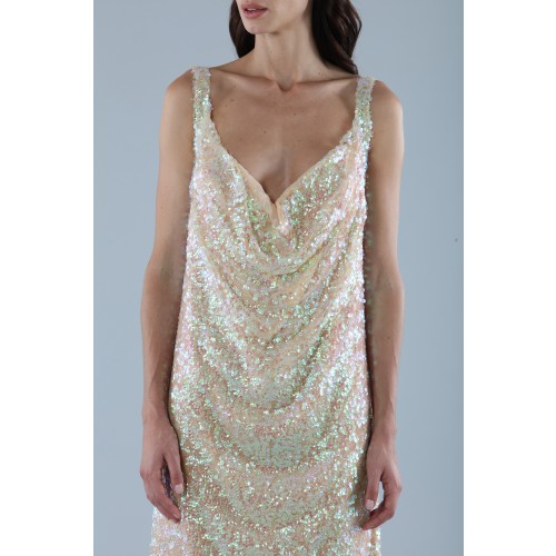 Vendita Abbigliamento Usato FIrmato - Dress in silver and gold sequins - Alcoolique - Drexcode -8