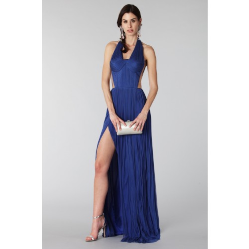 Noleggio Abbigliamento Firmato - Purple silk dress with side slits - Cristallini - Drexcode -5